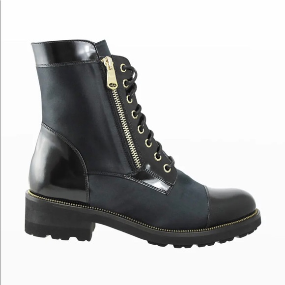 Ron White Combat Boots- “Teagan Nylon Lace up Combat Booties” - Picture 2 of 10